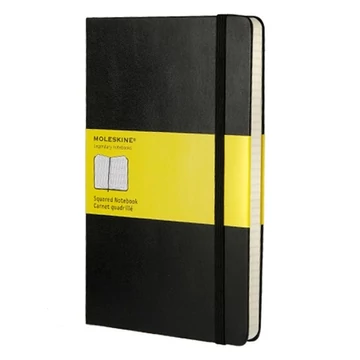 Notesz MOLESKINE QP061 "L" kockás kemény fedeles fekete Notesz MOLESKINE QP061 "L" kockás kemény fedeles fekete