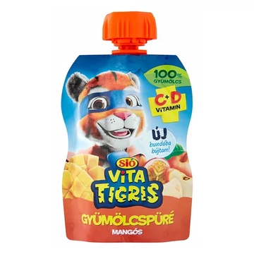 Gyümölcspüré SIÓ Vitatigris Mangó 100% 90g Gyümölcspüré SIÓ Vitatigris Mangó 100% 90g