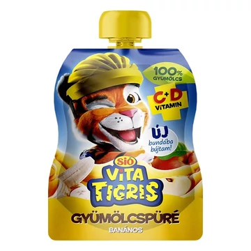 Gyümölcspüré SIÓ Vitatigris Banán 100% 90g Gyümölcspüré SIÓ Vitatigris Banán 100% 90g