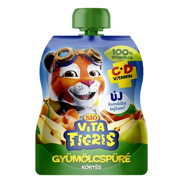 Gyümölcspüré SIÓ Vitatigris Körte 100% 90g Gyümölcspüré SIÓ Vitatigris Körte 100% 90g