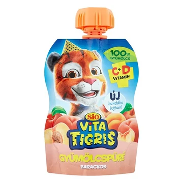 Gyümölcspüré SIÓ Vitatigris Barack 100% 90g Gyümölcspüré SIÓ Vitatigris Barack 100% 90g