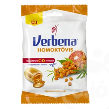 Töltött keménycukorka VERBENA homoktövis 60g Töltött keménycukorka VERBENA homoktövis 60g