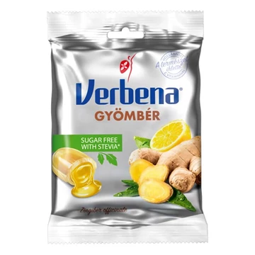 Töltött keménycukorka VERBENA gyömbér cukor nélküli 60g Töltött keménycukorka VERBENA gyömbér cukor nélküli 60g