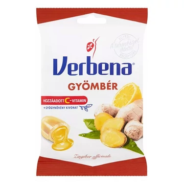 Töltött keménycukorka VERBENA gyömbér 60g Töltött keménycukorka VERBENA gyömbér 60g