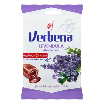 Töltött keménycukorka VERBENA levendula áfonyával 60g Töltött keménycukorka VERBENA levendula áfonyával 60g