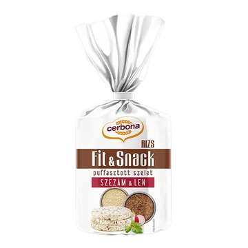 Puffasztott rizs CERBONA len- és szezámmagos 90g Puffasztott rizs CERBONA len- és szezámmagos 90g
