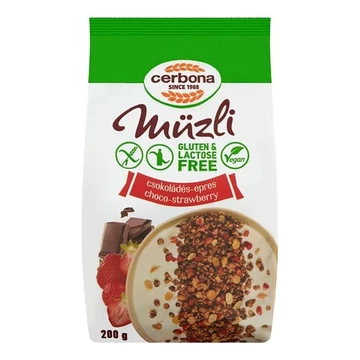 Müzli CERBONA Gluténmentes csokis-epres 200g Müzli CERBONA Gluténmentes csokis-epres 200g