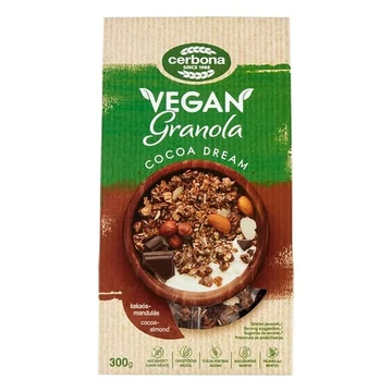 Granola CERBONA Vegán kakaós-mandulás 300g Granola CERBONA Vegán kakaós-mandulás 300g