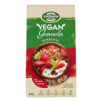 Granola CERBONA Vegán piros gyümölcsös 300g Granola CERBONA Vegán piros gyümölcsös 300g