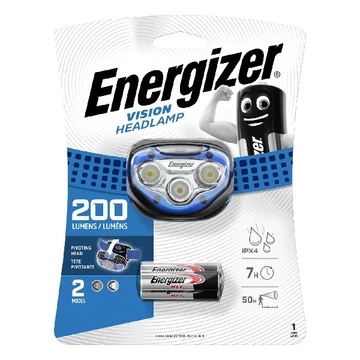 Fejlámpa LED ENERGIZER "HeadlightVision" 2LED + 3xAAA Fejlámpa LED ENERGIZER "HeadlightVision" 2LED + 3xAAA