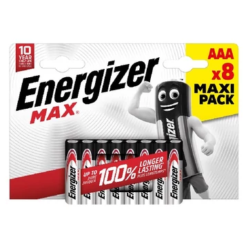 Elem mikro ENERGIZER "Max" AAA 8 db-os Elem mikro ENERGIZER "Max" AAA 8 db-os