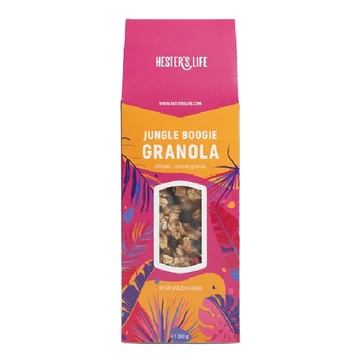 Granola HESTER’S Jungle Boogie áfonyás-málnás 300g Granola HESTER’S Jungle Boogie áfonyás-málnás 300g