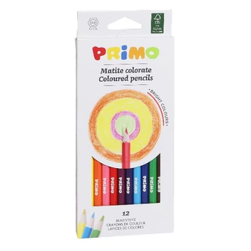 Színes ceruza PRIMO hatszögletű 12 db/készlet Színes ceruza PRIMO hatszögletű 12 db/készlet