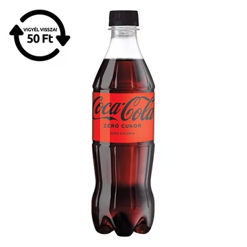 Üdítőital szénsavas COCA-COLA Zero 0,5L DRS Üdítőital szénsavas COCA-COLA Zero 0,5L DRS