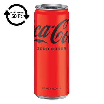 Üdítőital szénsavas COCA-COLA Zero dobozos 0,33L DRS Üdítőital szénsavas COCA-COLA Zero dobozos 0,33L DRS
