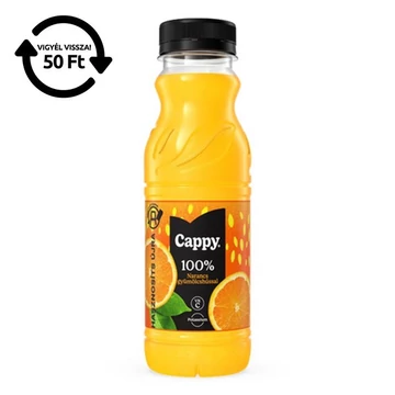Gyümölcslé CAPPY Narancs gyümölcshússal 100%-os 0,33L DRS Gyümölcslé CAPPY Narancs gyümölcshússal 100%-os 0,33L DRS