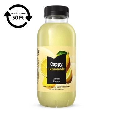 Üdítőital szénsavmentes CAPPY Happy Lemonade citrom 0,4L DRS Üdítőital szénsavmentes CAPPY Happy Lemonade citrom 0,4L DRS