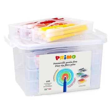 Filctoll PRIMO színes 12 színű 120 darabos kerek, műanyag tartóban Filctoll PRIMO színes 12 színű 120 darabos kerek, műanyag tartóban