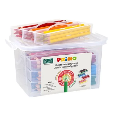 Színes ceruza PRIMO Jumbo hatszögletű 120 darabos tárolódobozban Színes ceruza PRIMO Jumbo hatszögletű 120 darabos tárolódobozban