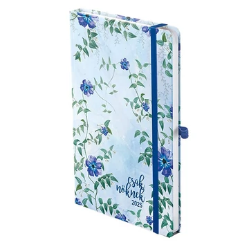 Határidőnapló TOPTIMER "Csak nőknek" N018 A/5 heti fehér lapos Kék virág  2025. Határidőnapló TOPTIMER "Csak nőknek" N018 A/5 heti fehér lapos Kék virág  2025.