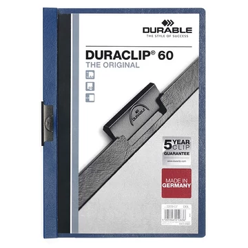 Klipmappa DURABLE Duraclip A/4 60 lapig sötétkék Klipmappa DURABLE Duraclip A/4 60 lapig sötétkék