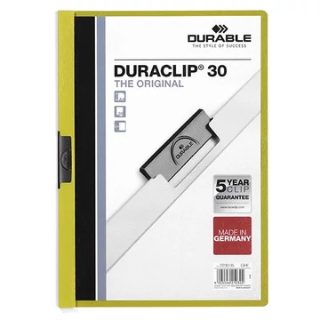 Klipmappa DURABLE Duraclip A/4 30 lapig zöld Klipmappa DURABLE Duraclip A/4 30 lapig zöld