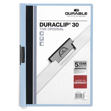 Klipmappa DURABLE Duraclip A/4 30 lapig kék Klipmappa DURABLE Duraclip A/4 30 lapig kék
