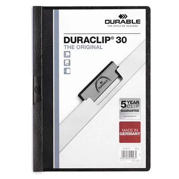 Klipmappa DURABLE Duraclip A/4 30 lapig fekete Klipmappa DURABLE Duraclip A/4 30 lapig fekete
