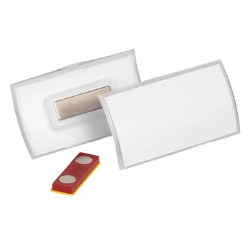 Névjegykitűző DURABLE Click Fold 40x75 mm mágneses elfordulásmentes átlátszó Névjegykitűző DURABLE Click Fold 40x75 mm mágneses elfordulásmentes átlátszó
