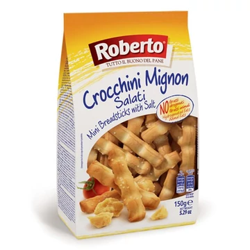 Kenyérrudacska ROBERTO mini crocchini sós 150 g Kenyérrudacska ROBERTO mini crocchini sós 150 g