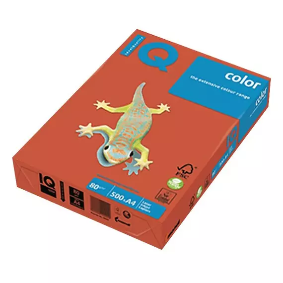 Fénymásolópapír színes IQ Color A/4 80 gr intenzív téglavörös ZR09 500 ív/csomag